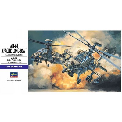 UH-64 APACHE LONGBOW - U.S. Army Attack Helicopter - 1/72 SCALE - HASEGAWA